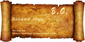 Baldauf Olga névjegykártya